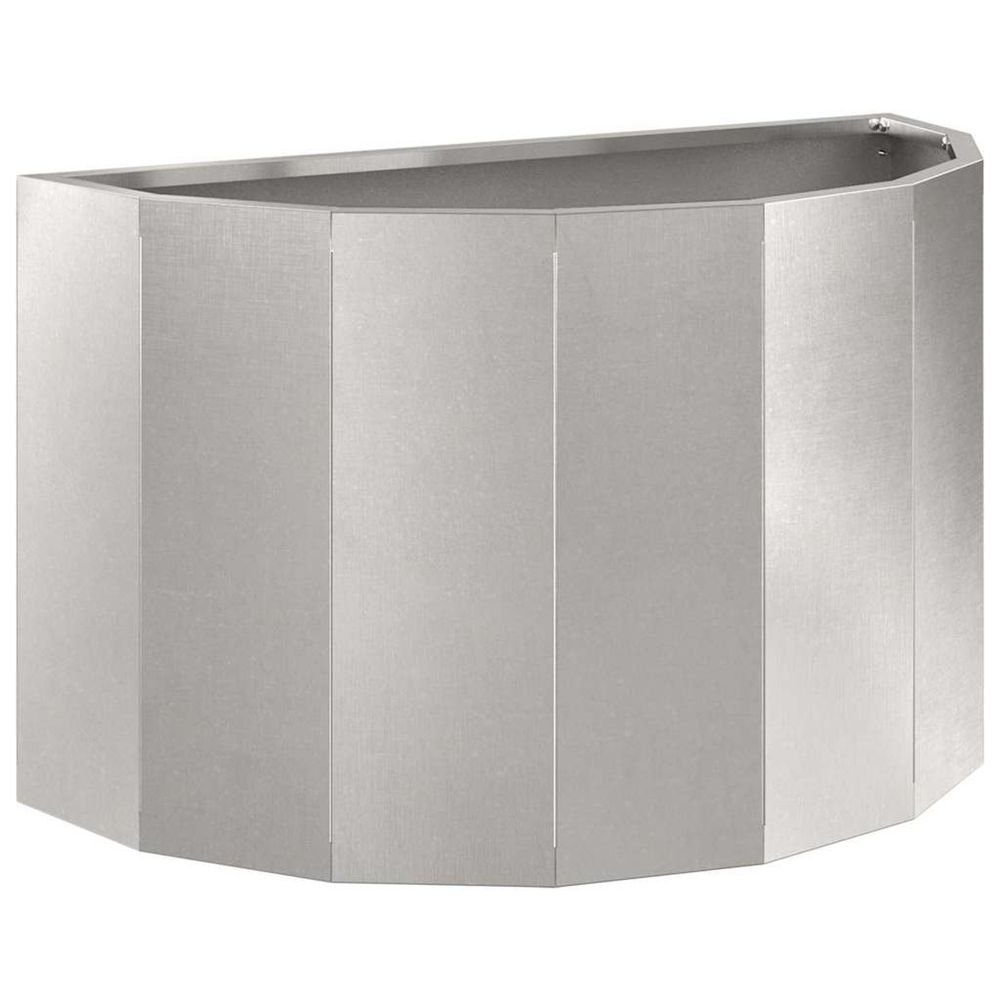 Jardinière d'extérieur argent 60 x 30 x 35 cm acier inoxydable