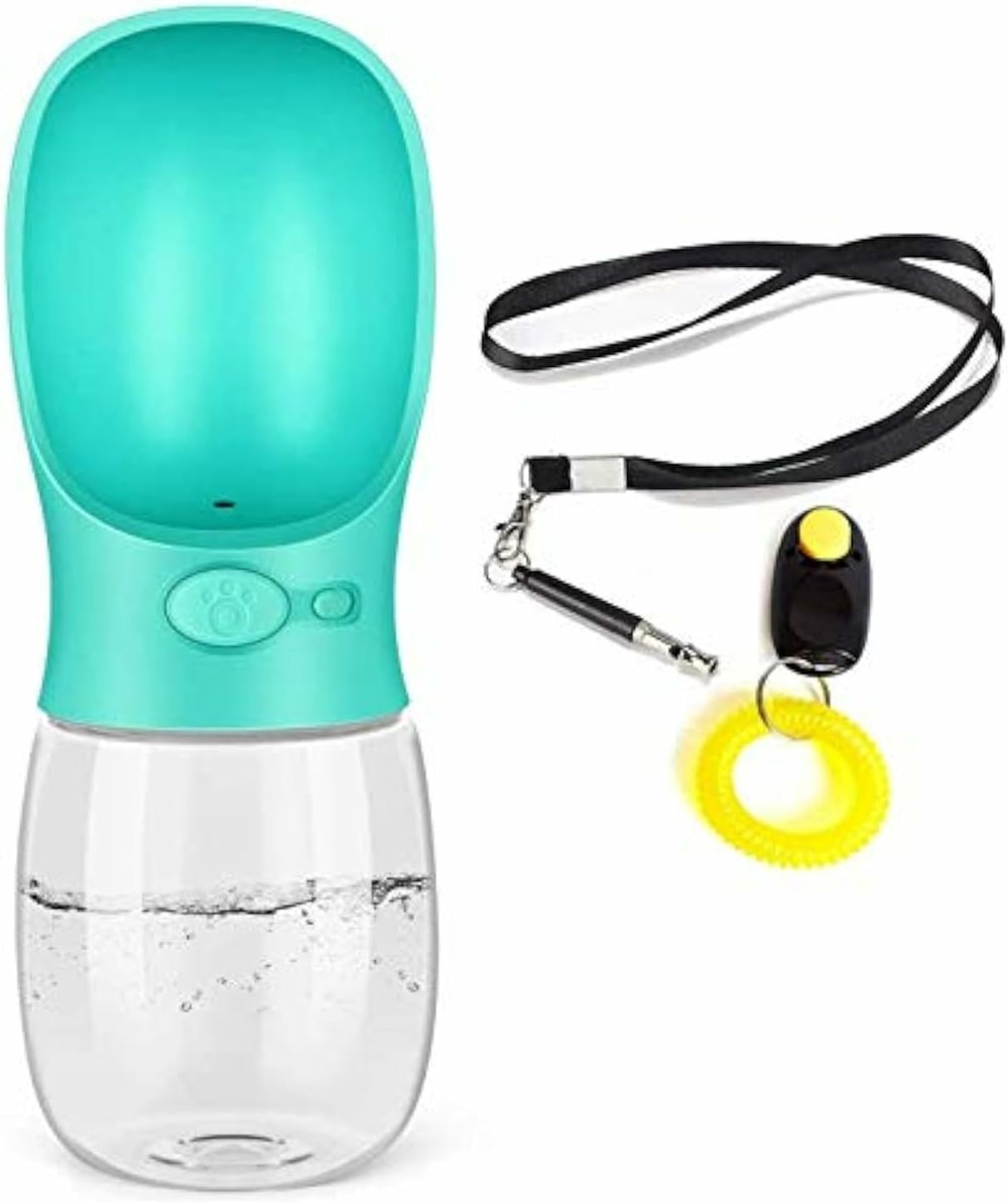 Bouteille d'eau pour chien 350 ml bpa avec sifflet et appareil d'entraînement pour chien