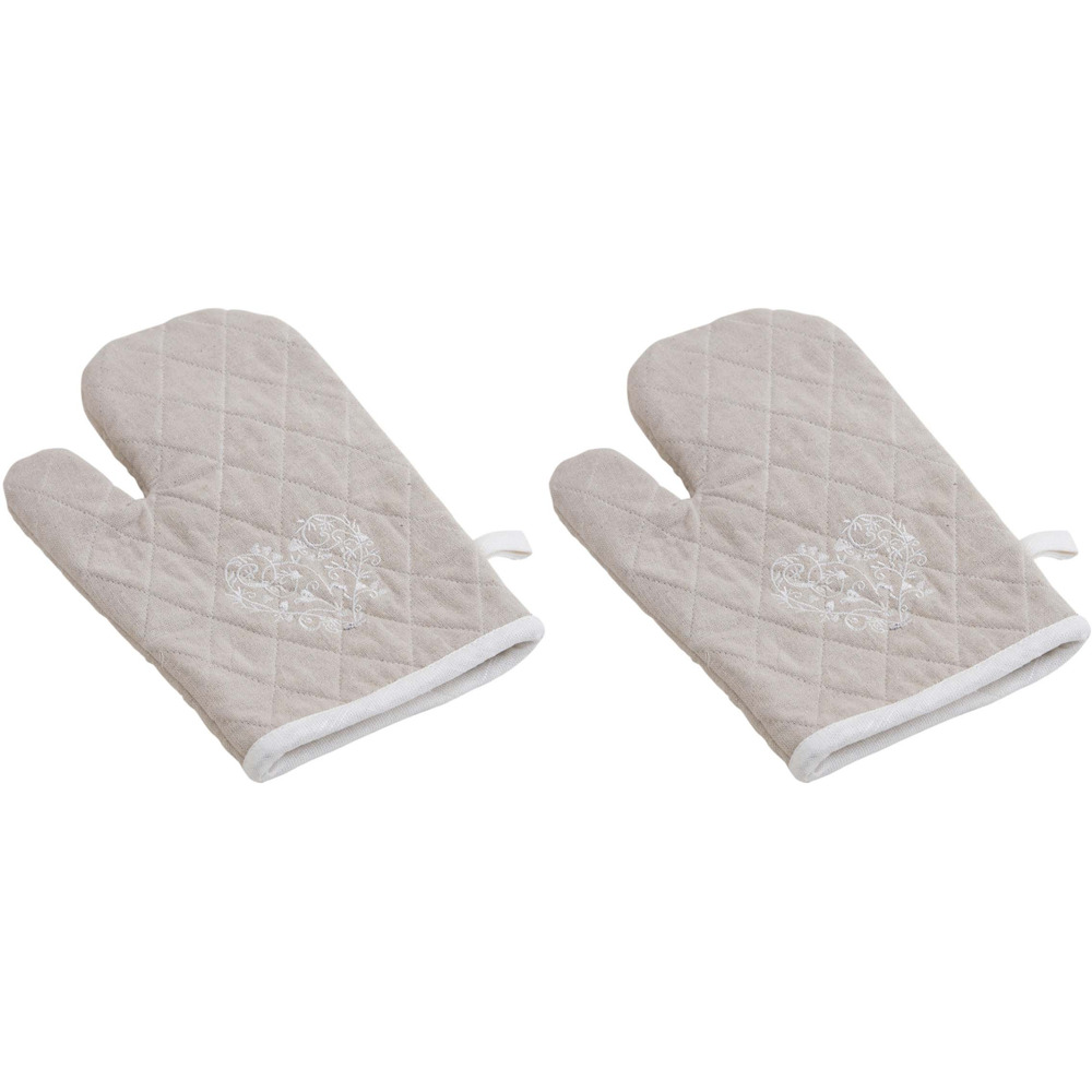 Gant de cuisine en lin et coton (lot de 2)