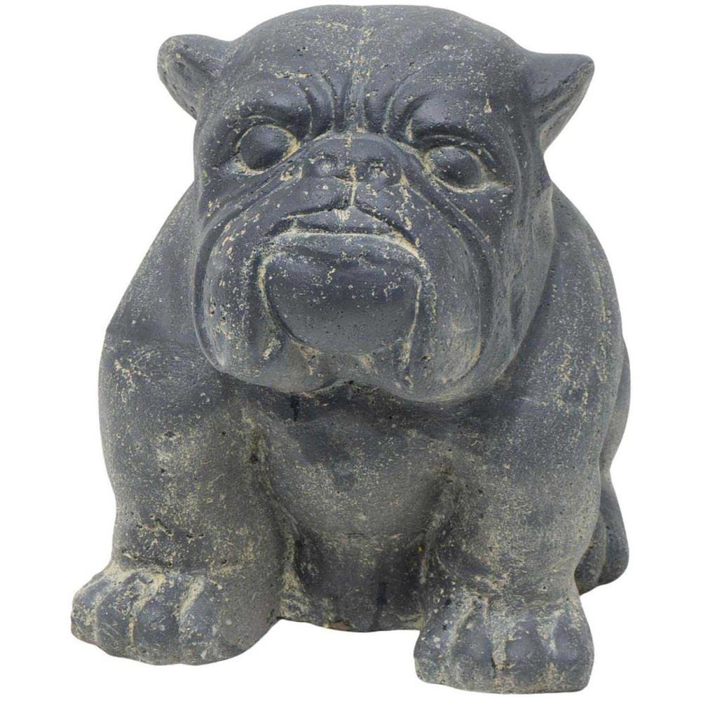 Statue en pierre reconstituée bouledogue 24 x 32 x 31 cm