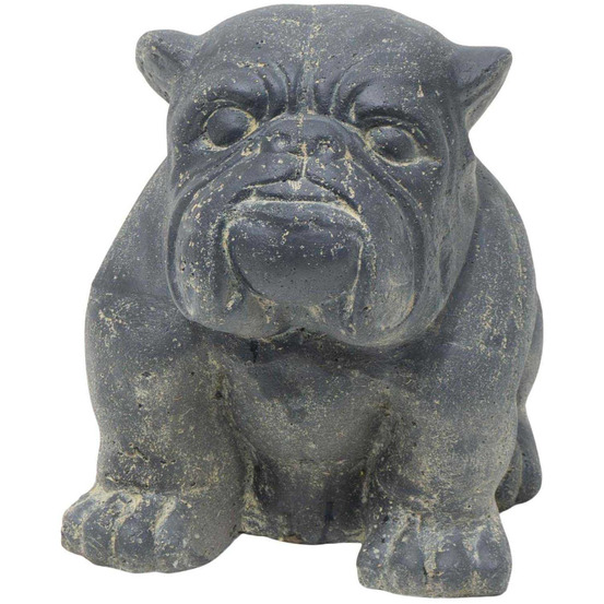 Statue en pierre reconstituée bouledogue 24 x 32 x 31 cm