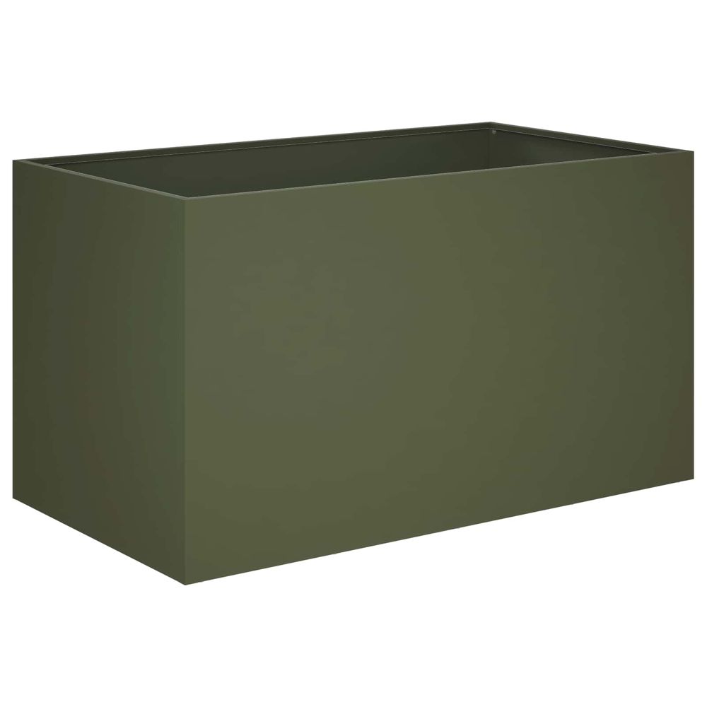 Cache-pot de jardin vert olive 80 x 50 x 50 cm
