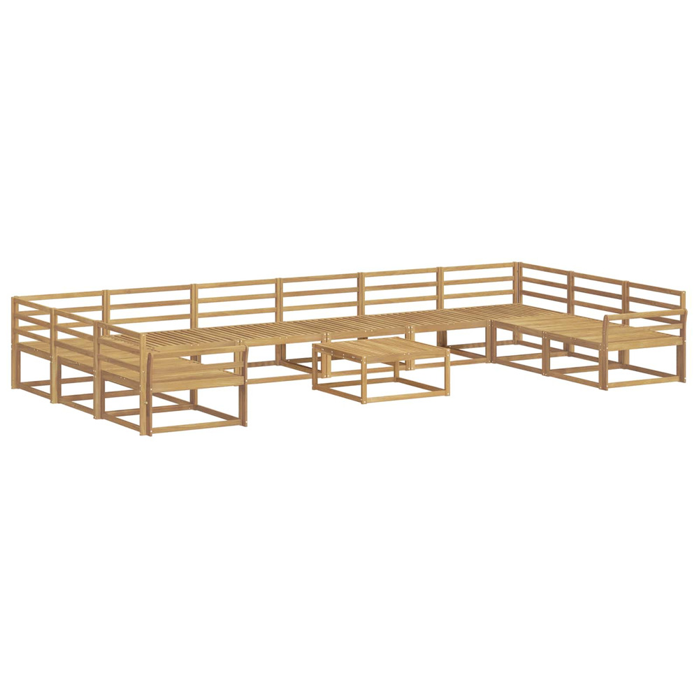 Ensemble de canapés d'extérieur 11 pcs blanc