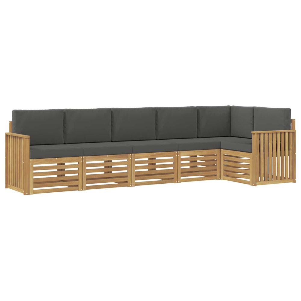 Ensemble de canapés d'extérieur 6 pc blanc et anthracite
