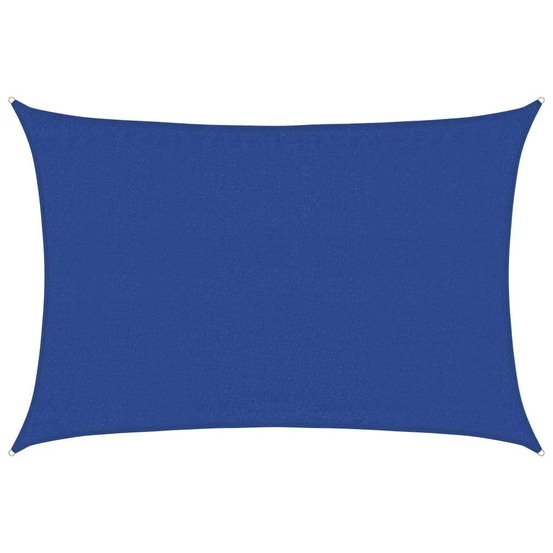 Voile d'ombrage 160 g/m² rectangulaire bleu 3,5x5 m pehd