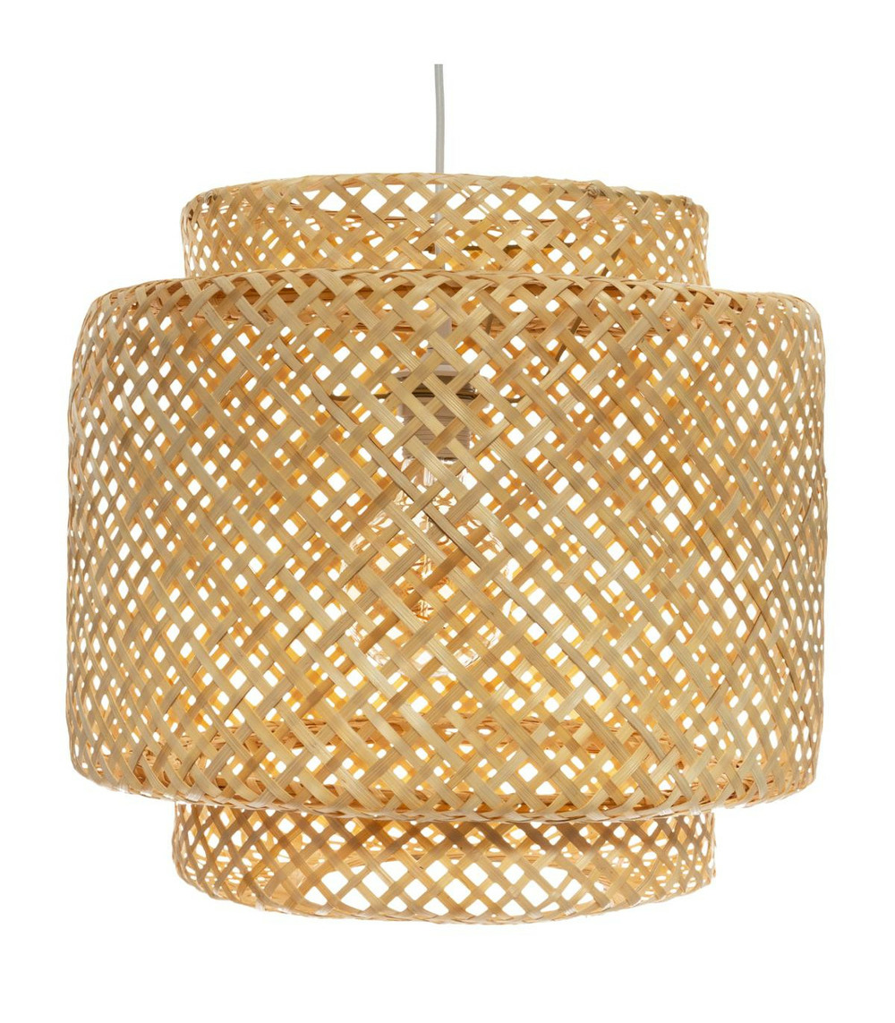 Luminaire suspension en bambou naturel d 40 cm