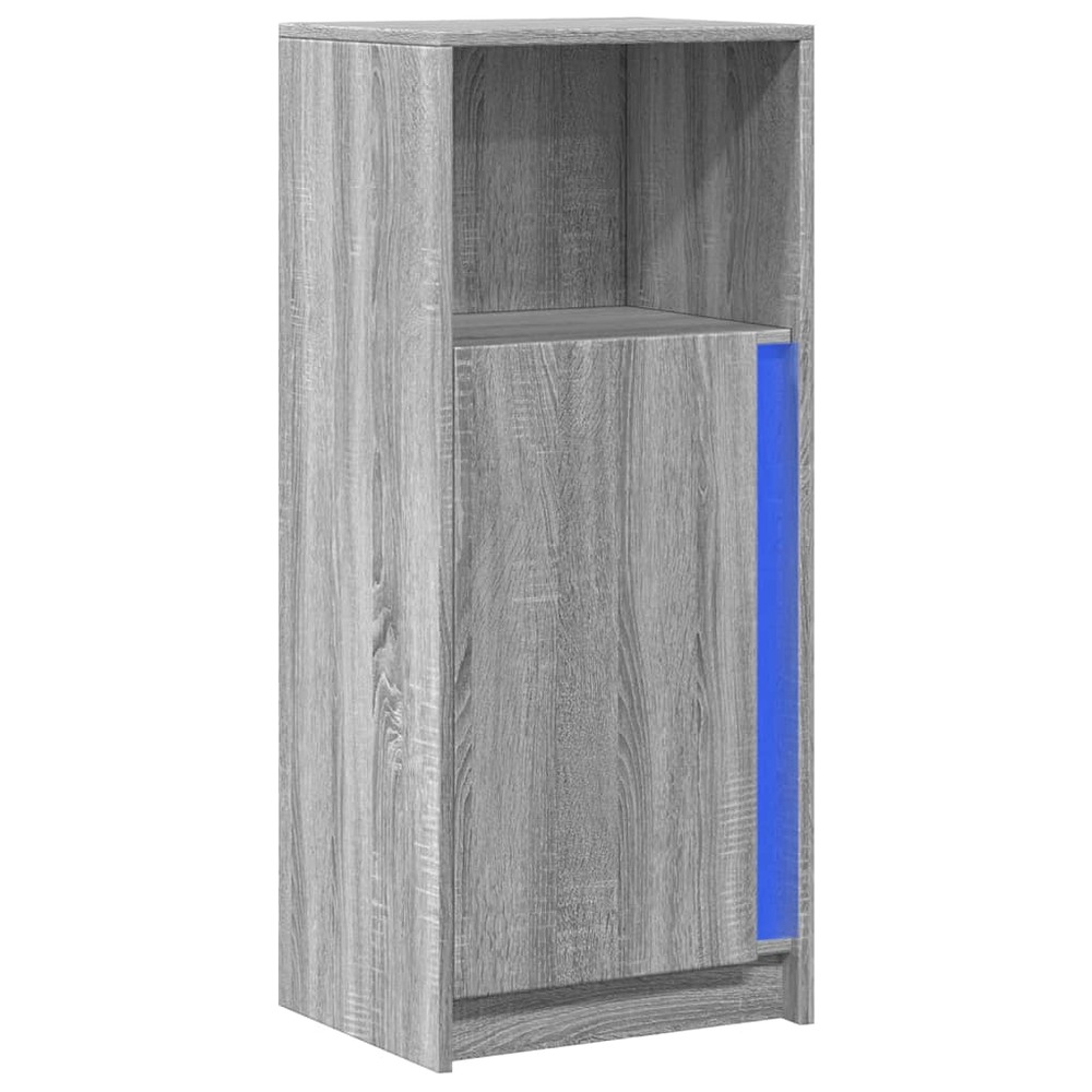 Buffet bahut commode armoire meuble de rangement organisateur cuisine salle de séjour salon avec led sonoma 42,5 x 34 x 100 c