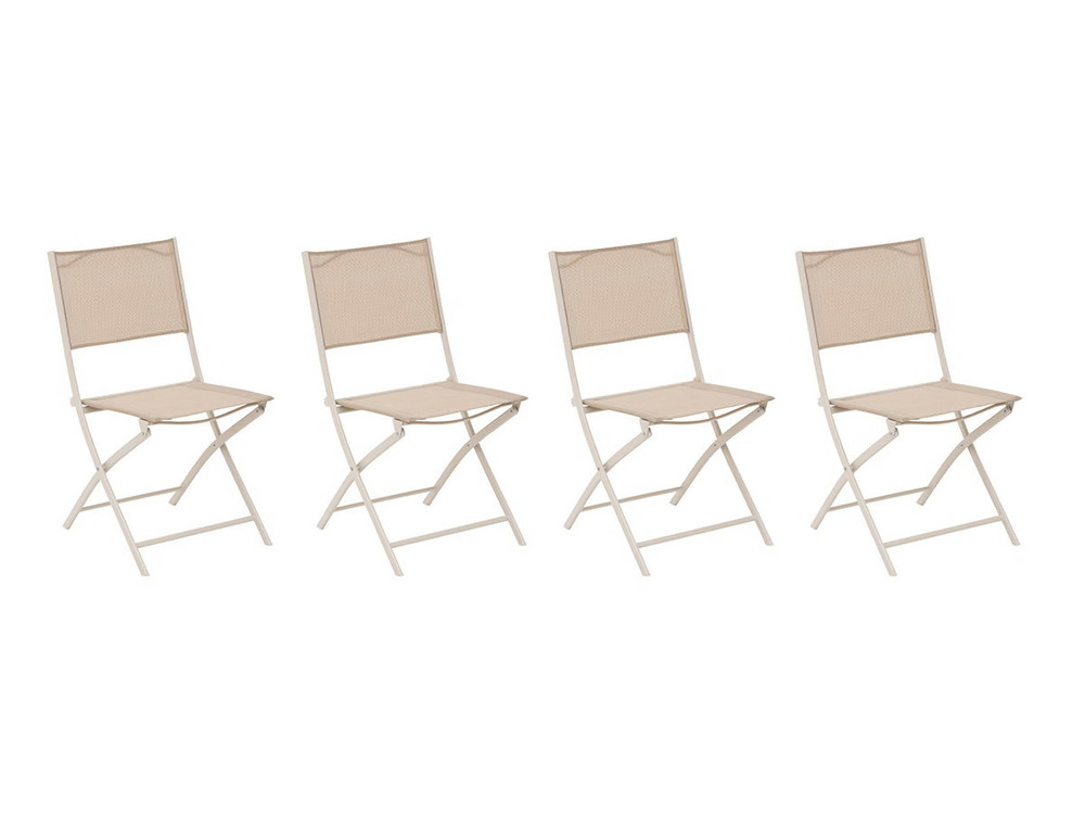 Chaise de jardin pliante métal modula lin/argile