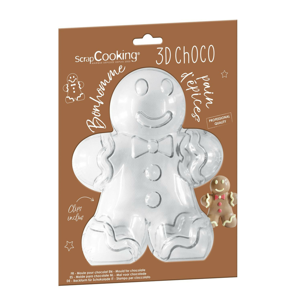 Moule 3d choco - bonhomme pain d'épices