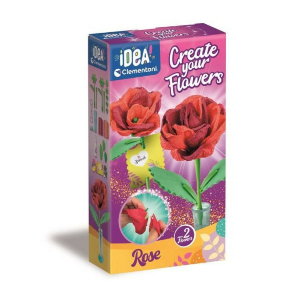 Clementoni - crée tes fleurs - rose