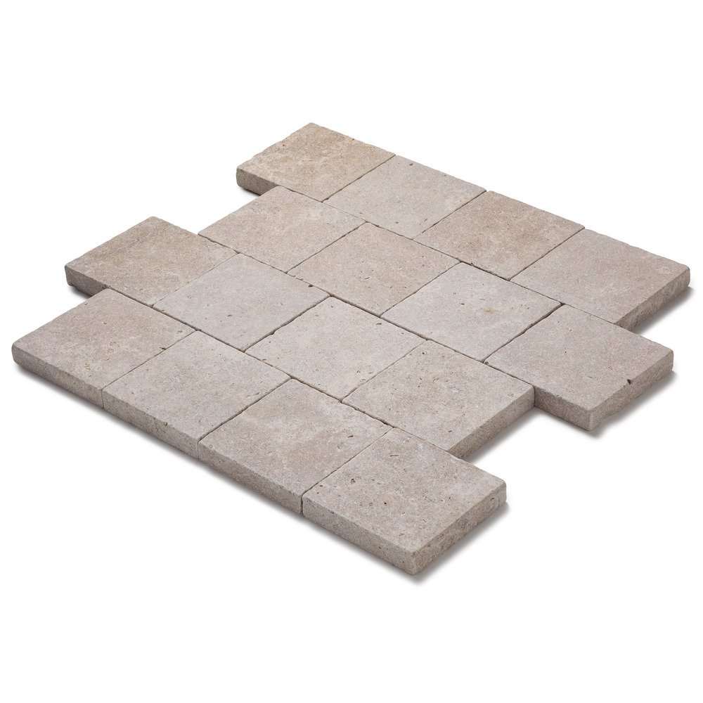 Pavé pierre naturelle egypte beige 15x15 cm ep.3 cm (au m²)