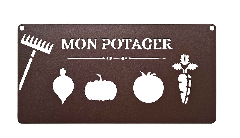 Pancarte décorative en métal 