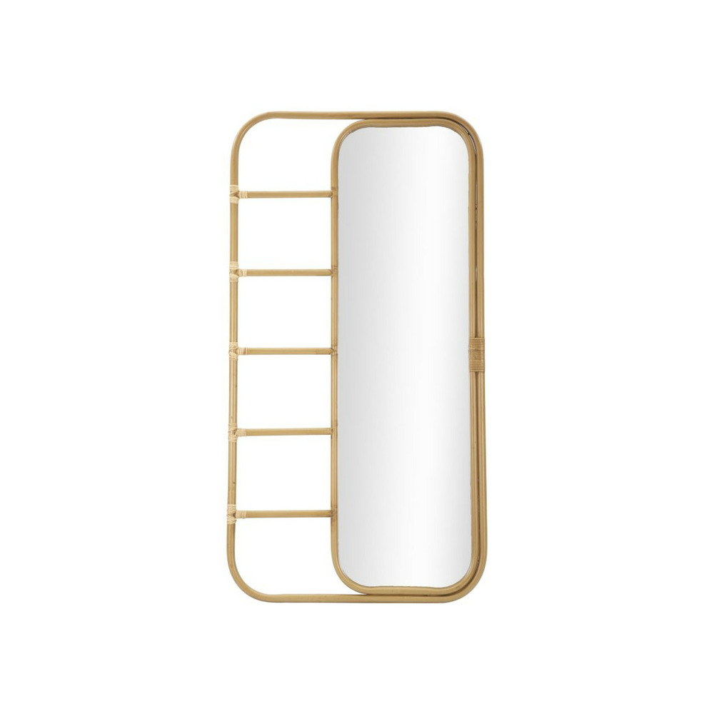 Miroir échelle déco effet rotin 