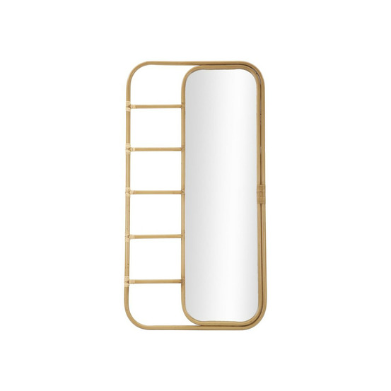 Miroir échelle déco effet rotin