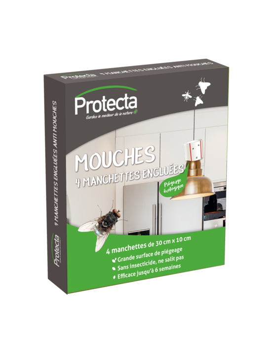 Mouches etui 4 manchettes adhesives - protecta