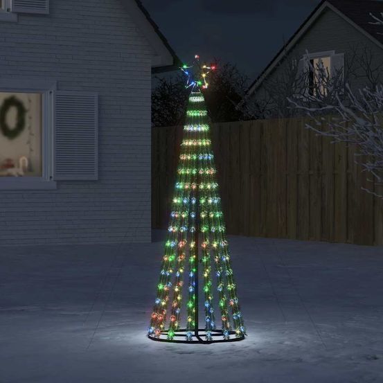Sapin de noël lumineux 275 led pour jardin et intérieur coloré 180cm