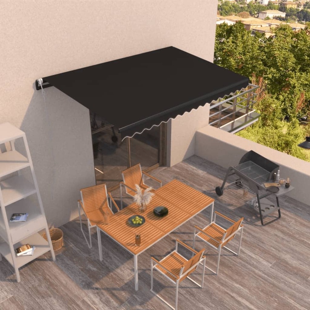 Auvent rétractable automatique 450x350 cm anthracite