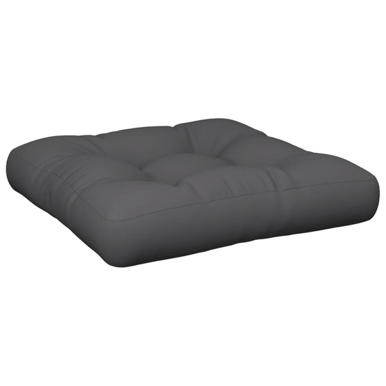 Coussin de palette anthracite 60x60x12 cm tissu