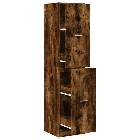 Armoire d'apothicaire chêne fumé 40x41x174,5 cm bois ingénierie