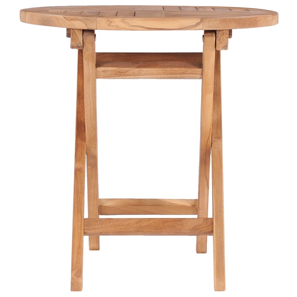 Table pliable de jardin 45 cm bois de teck solide