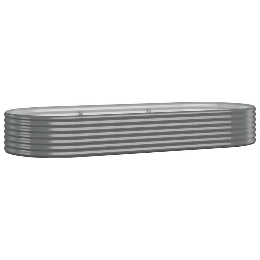 Lit surélevé de jardin acier galvanisé 249x100x36cm gris