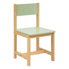 Chaise "classic" en pin & bois 29x29cm vert
