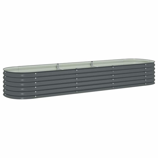 Lit surélevé de jardin 320x80x44 cm acier galvanisé gris