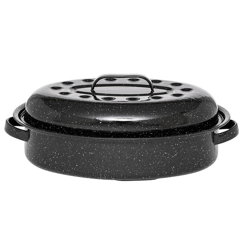 Cocotte ovale en acier carbon 38x26cm - 0508
