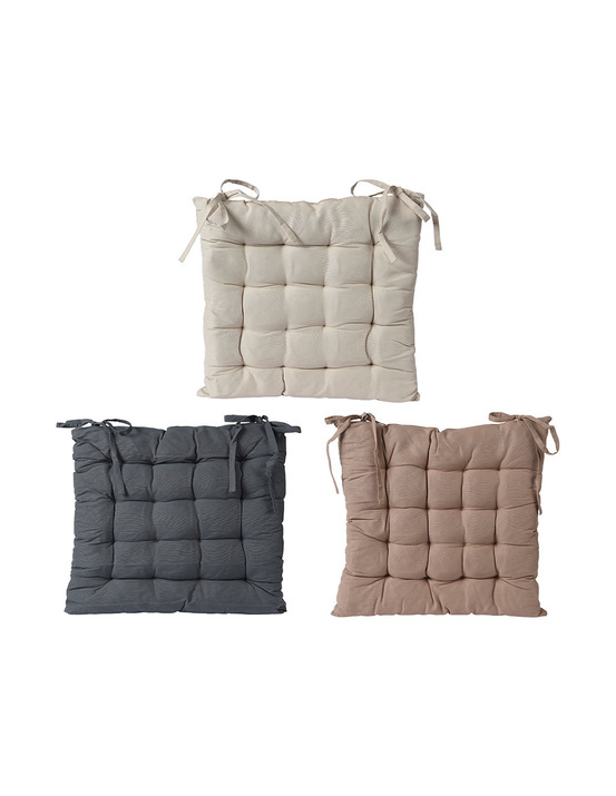 Coussin de chaise de 40x40x6cm couleurs variées 832846