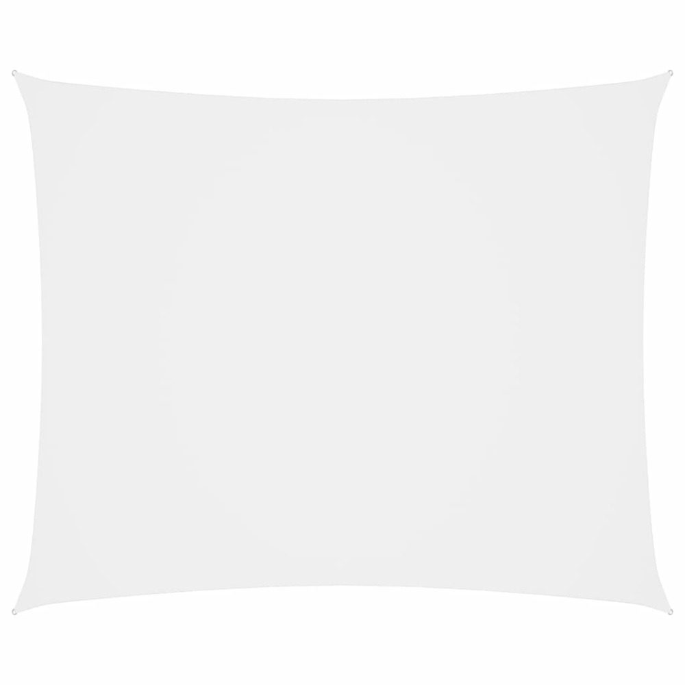 Voile toile d'ombrage parasol tissu oxford rectangulaire 4 x 5 m blanc