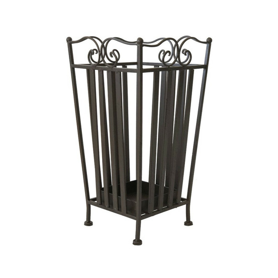 Porte parapluie en fer forgé marron 26 x 26 x 46 cm