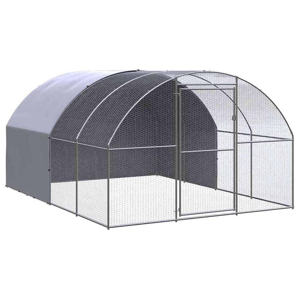 Poulailler d'extérieur 3x4x2 m acier galvanisé