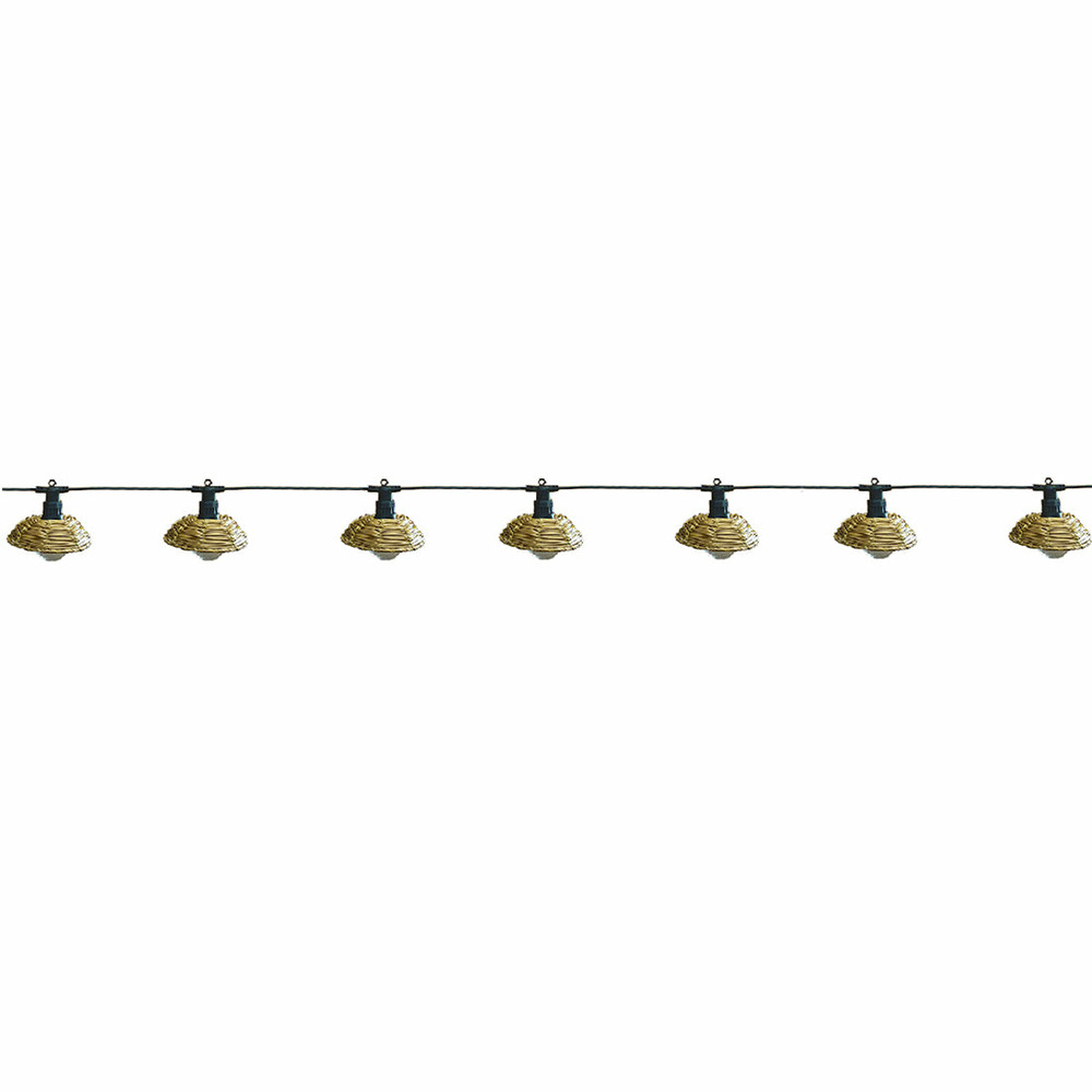 Guirlande lumineuse extérieur connectable cottage beige polyrotin 5.70m