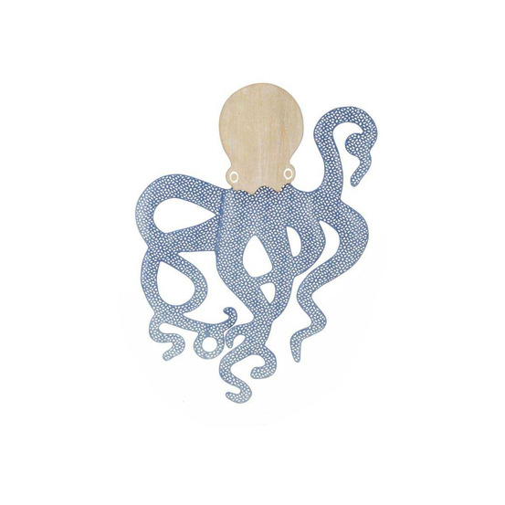 Décoration murale en mdf et métal octopus 41 x 1.5 x 57 cm