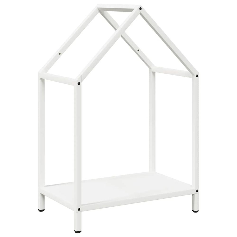 Portant de bois chauffage blanc 40x25x60 cm