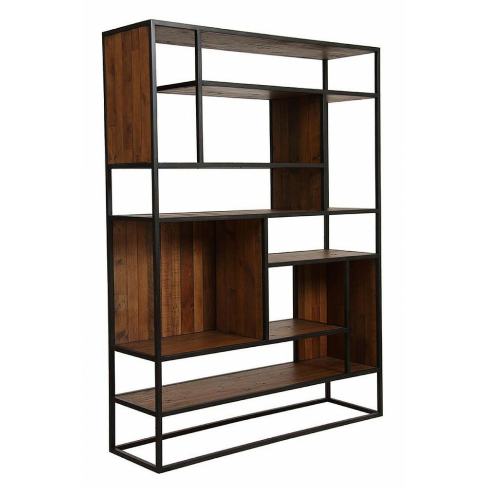 Bibliothèque à cases mdf marron - manufacture interior's