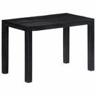 Table de dîner design noir bois de manguier massif - 118cm