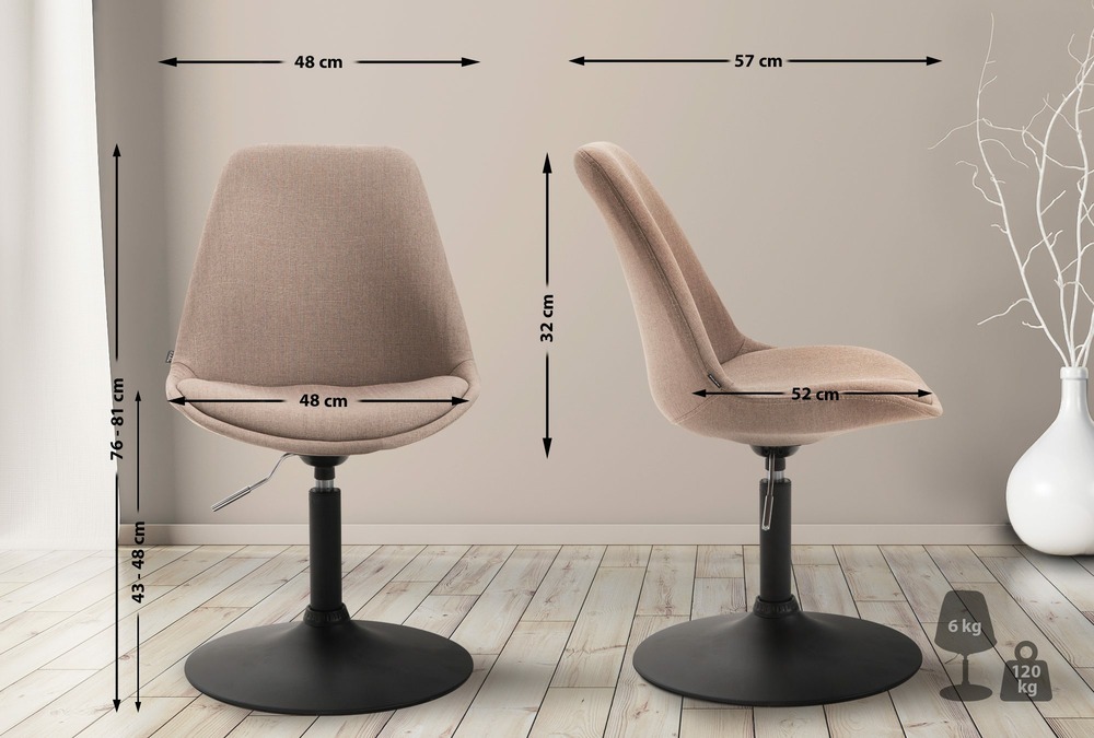 Chaise maverick b en tissu