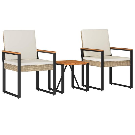 Ensemble de meubles d'extérieur 3 pc beige et blanc crème