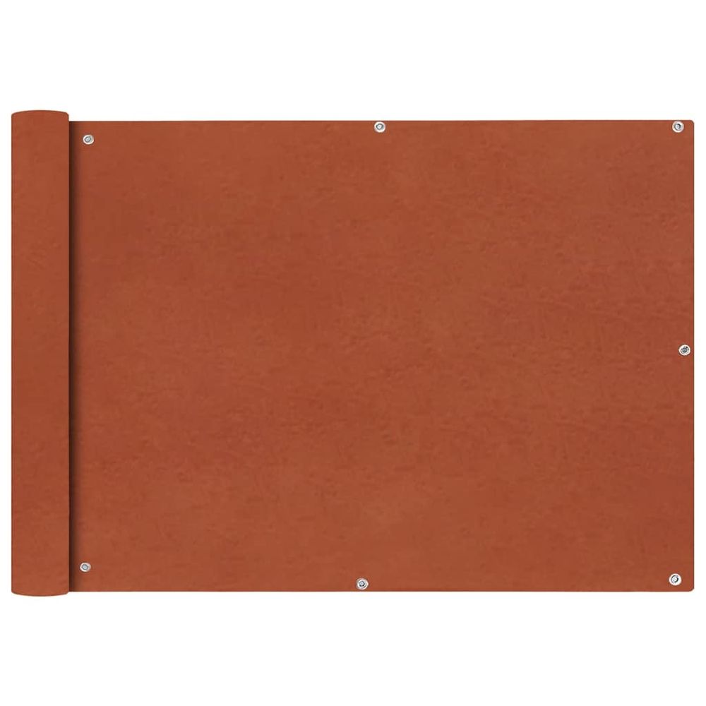 Écran de balcon en tissu oxford 75x400 cm ocre marron