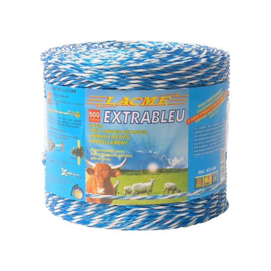 Fil extrableu 500, ø 3mm, 2 cuivre ø 0,25, 4 inox ø 0,20 - 500m