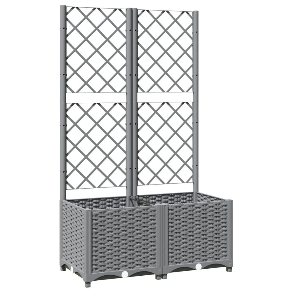 Cache-pot de jardin gris clair 80 x 40 x 136 cm