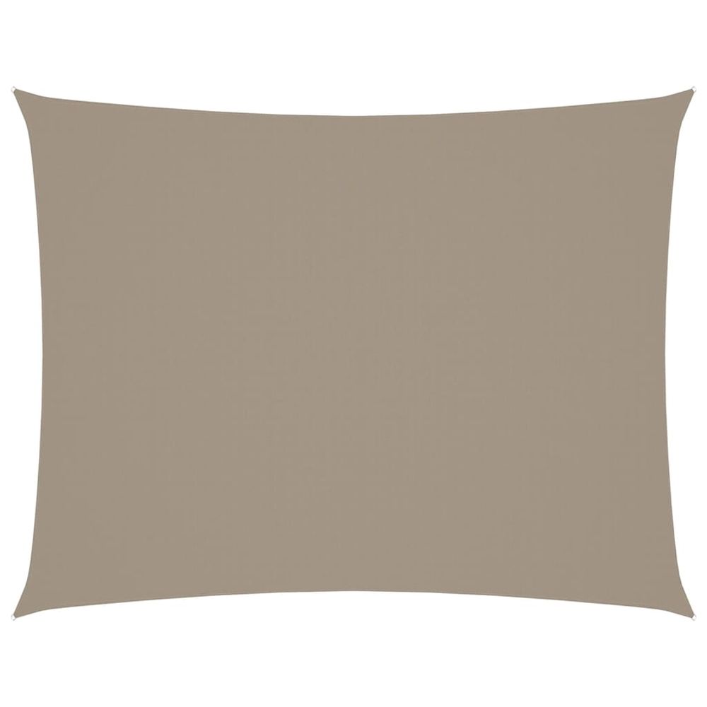 Voile de parasol tissu oxford rectangulaire 5x7 m taupe