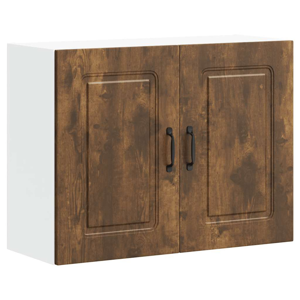 Armoire murale de cuisine kalmar chêne fumé bois d'ingénierie