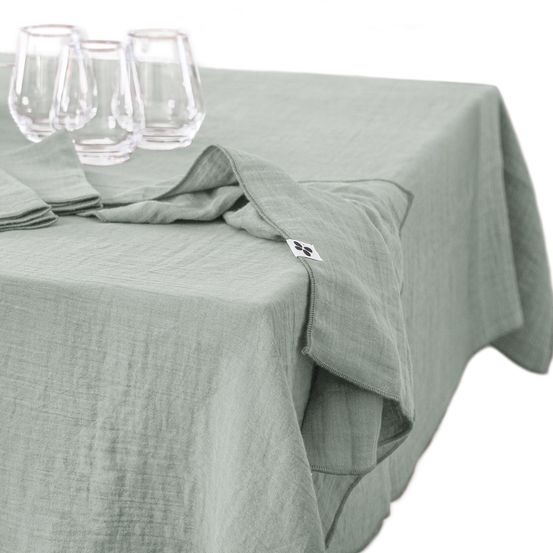 Nappe rectangle gaze de coton gaia