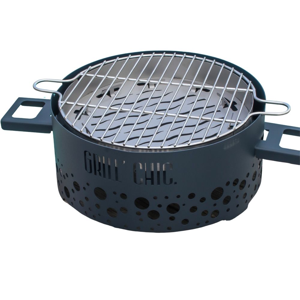 P'tit grill - acier - barbecue anthracite - élégant et moderne, idéal pour une cuisson efficace et durable extérieur