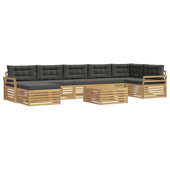 Ensemble de canapés d'extérieur 8 pc blanc et anthracite