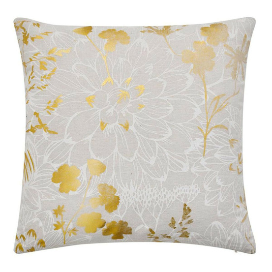 Coussin déco imprimé métallisé