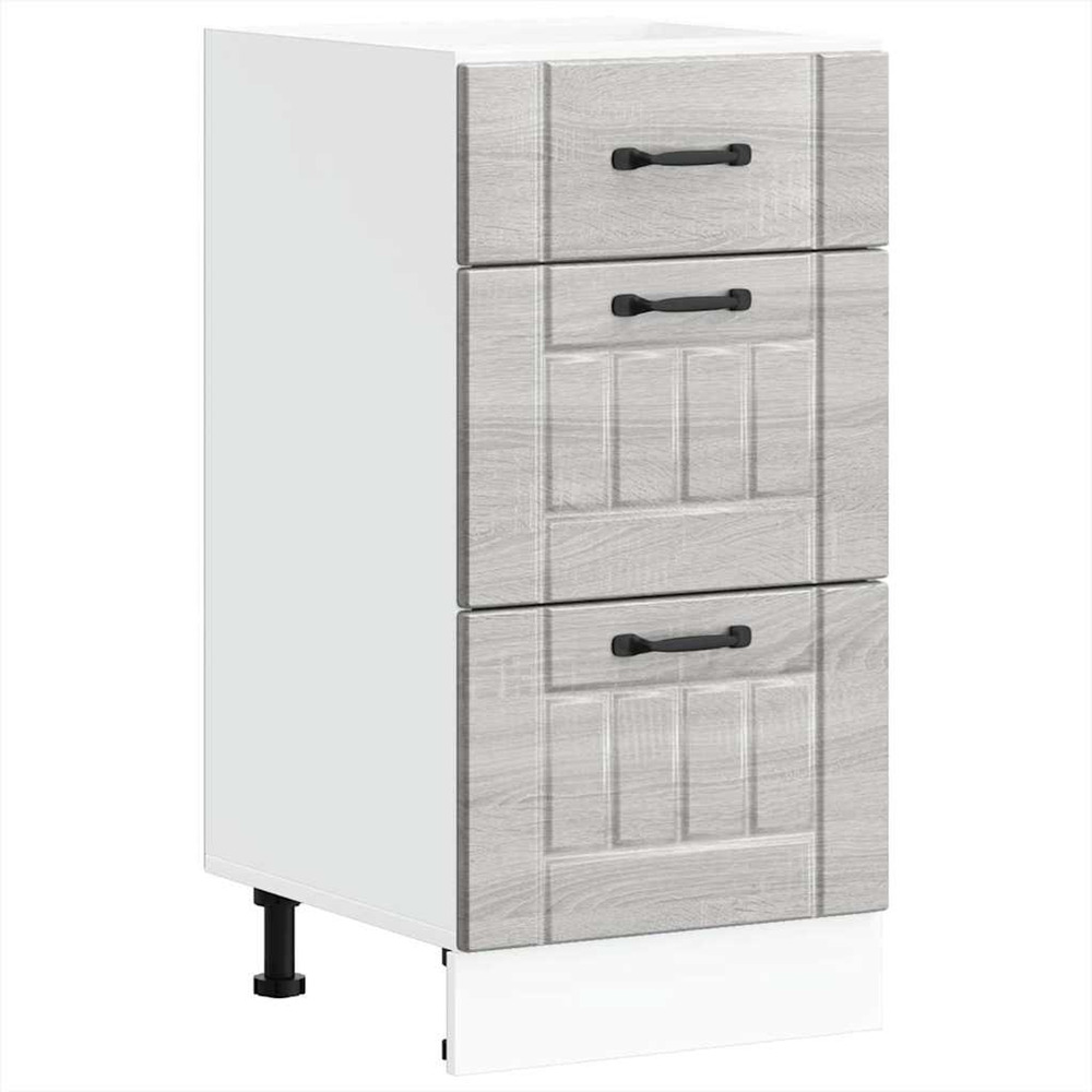 Armoire de cuisine lucca sonoma gris bois ingénierie