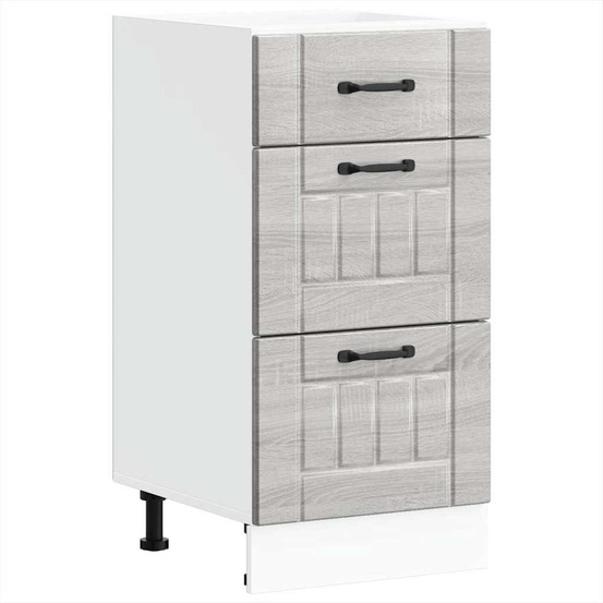 Armoire de cuisine lucca sonoma gris bois ingénierie